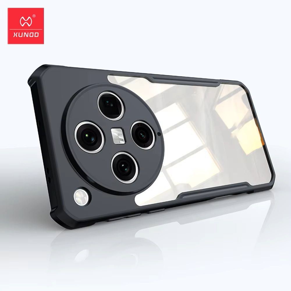 Xundd 4-Corner Airbag Shockproof Bumper Shell Back Transparent Acrylic + TPU Buffer Case Cover for Oppo Find X8