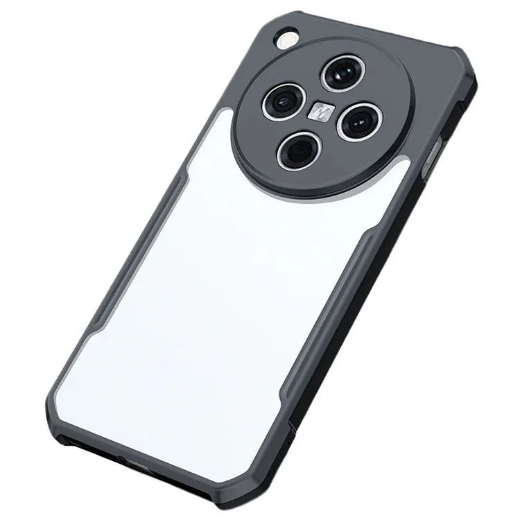 Xundd 4-Corner Airbag Shockproof Bumper Shell Back Transparent Acrylic + TPU Buffer Case Cover for Oppo Find X8