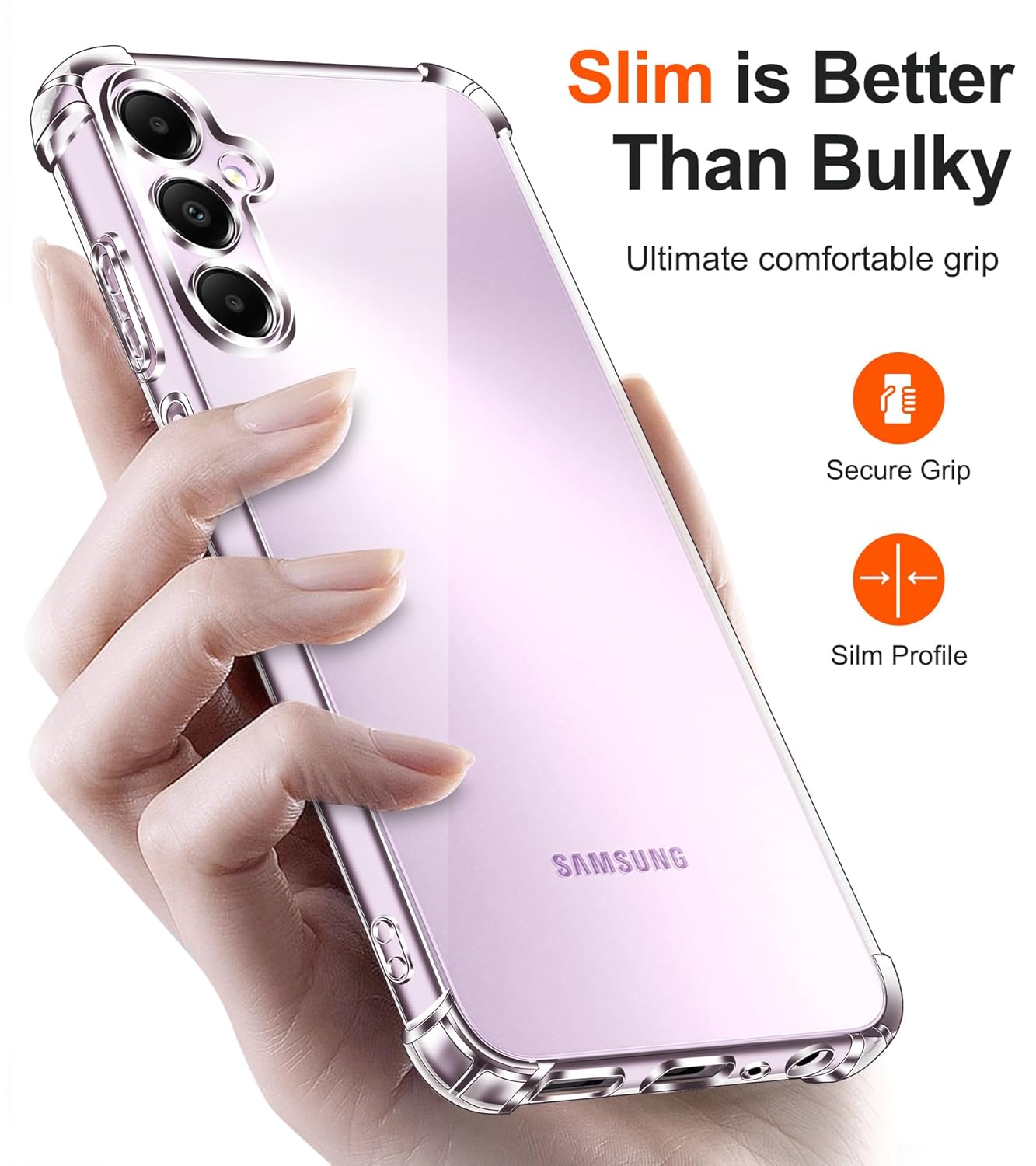 Clear Transparent Shock-absorbing with Bumper TPU Case Cover for Samsung Galaxy A56