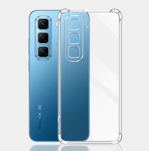Clear Transparent Shock-absorbing with Bumper TPU Case Cover for Infinix Hot 50 Pro+ (Infinix Hot 50 Pro Plus)