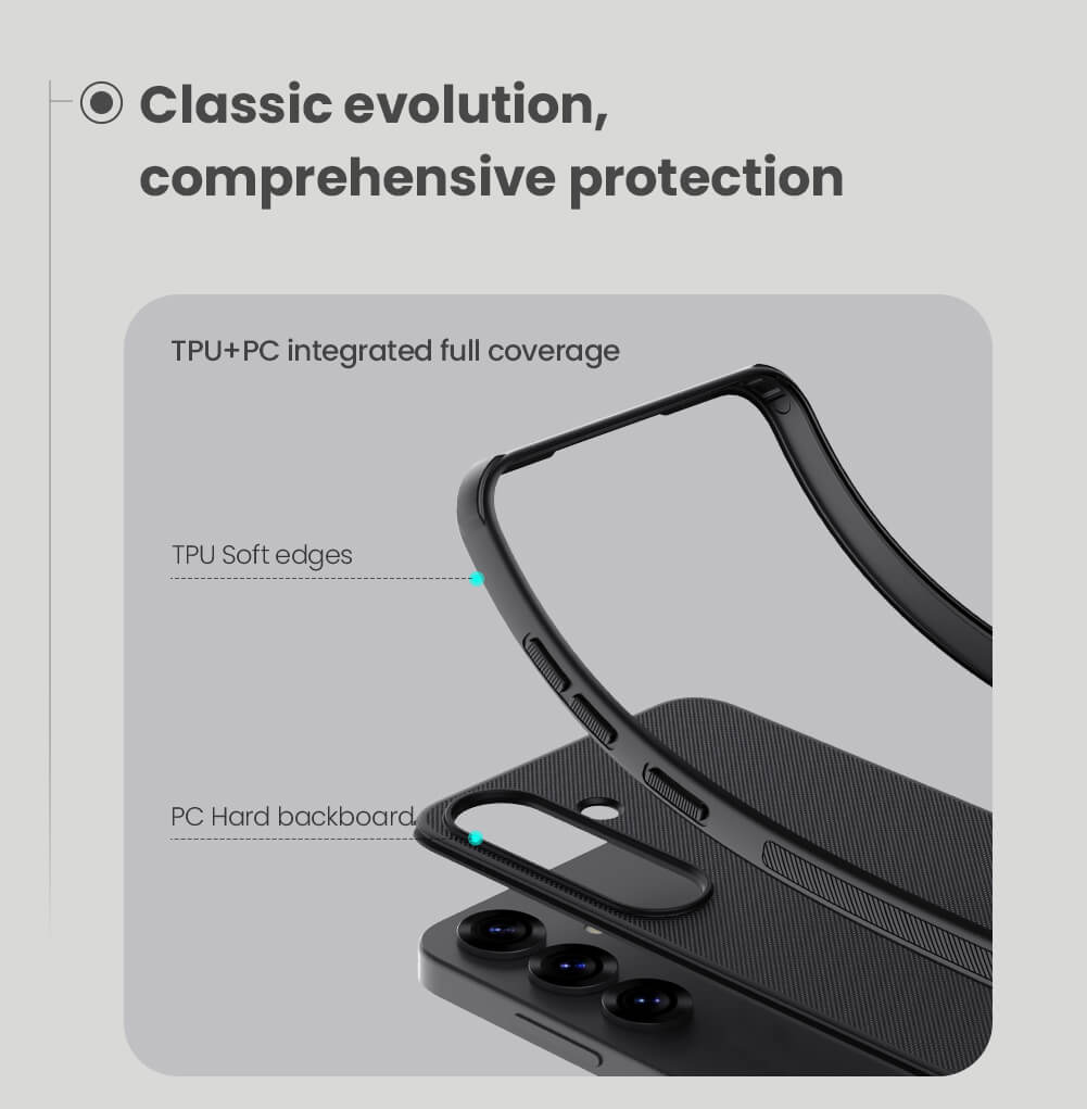 Nillkin Super Frosted Case for Samsung Galaxy S25+, Hard PC Super Frosted Shield Matte with Salient Dot Design Case Cover (Galaxy S25 Plus/ Samsung S25 Plus)