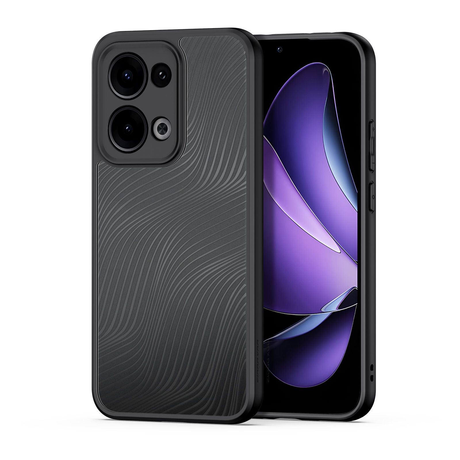 Dux Ducis Aimo Series Back Cover for Oppo Reno13, Flowing Line Luxury Frosted Anti-Fingerprint Translucent Matte Back Case for Oppo Reno 13