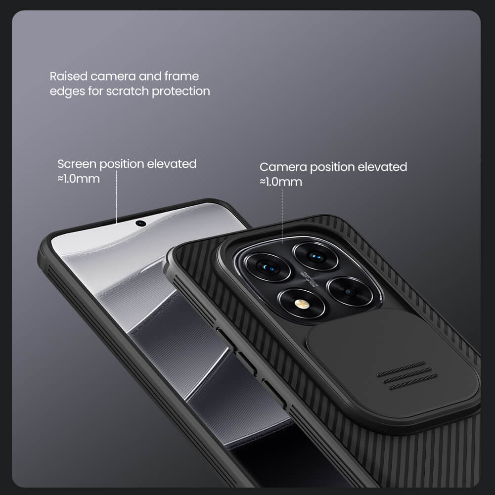 Nillkin CamShield Cover Case with Sliding Camera Protector Shockproof Protective Case for Xiaomi Redmi Note 14 Pro 5G (Not 4G)