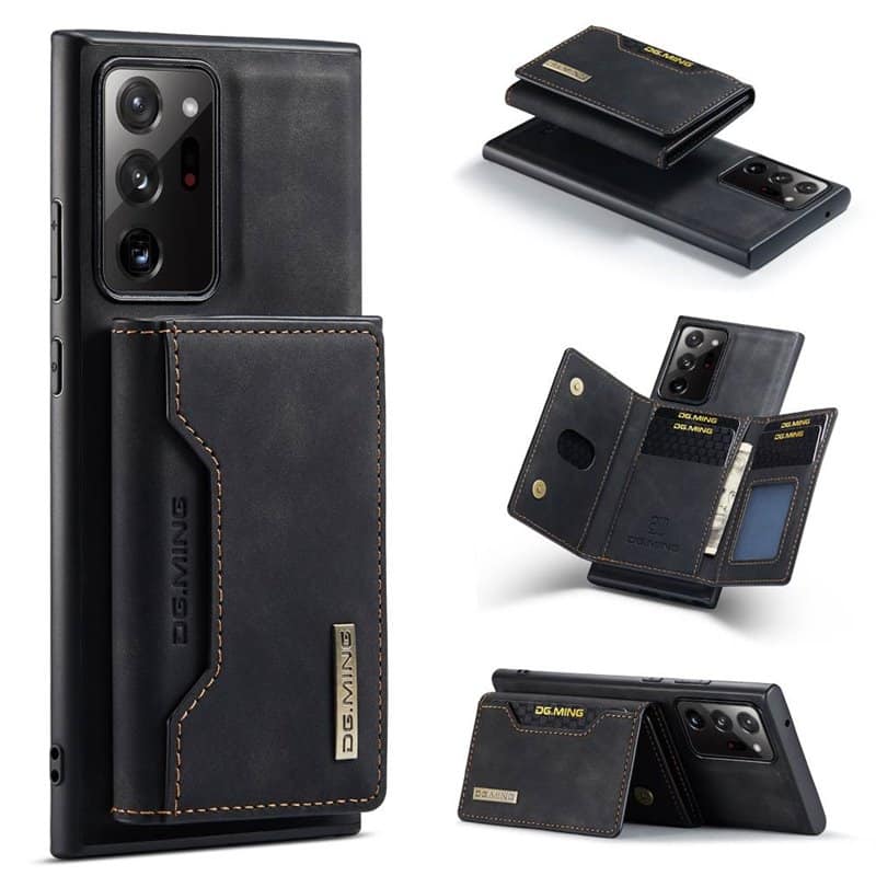 2 in 1 Magnetic Detachable Wallet Cover Case for Samsung Galaxy Note20 Ultra, Slim Leather Case with Removable Tri-fold Wallet Credit Card Cash Holder