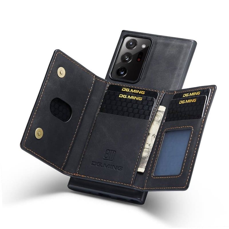 2 in 1 Magnetic Detachable Wallet Cover Case for Samsung Galaxy Note20 Ultra, Slim Leather Case with Removable Tri-fold Wallet Credit Card Cash Holder
