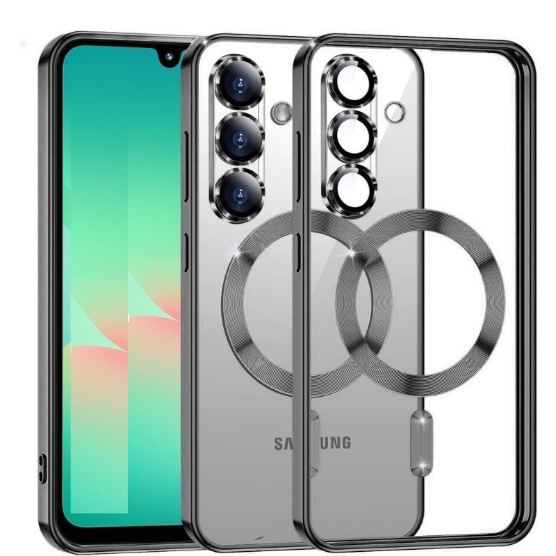 Electroplated Glossy Clear Slim Case Cover with Magnet compatible with Magsafe for Supporting Wireless Charging for Samsung Galaxy A36