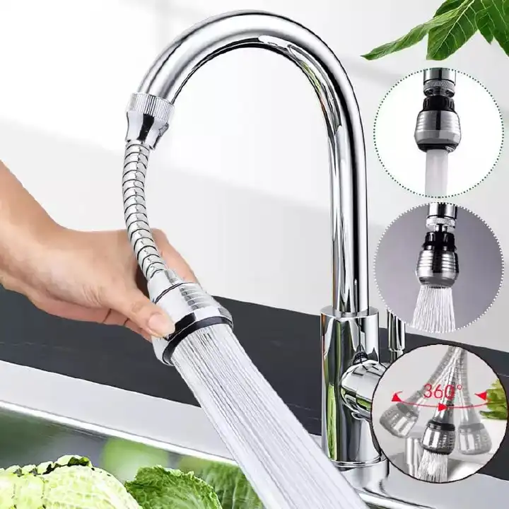 *Metallic, leak proof tap faucet extender , size 16cms