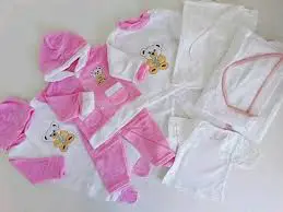 8pc newborn receiving set with baby first clothes