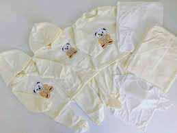 8pc newborn receiving set with baby first clothes
