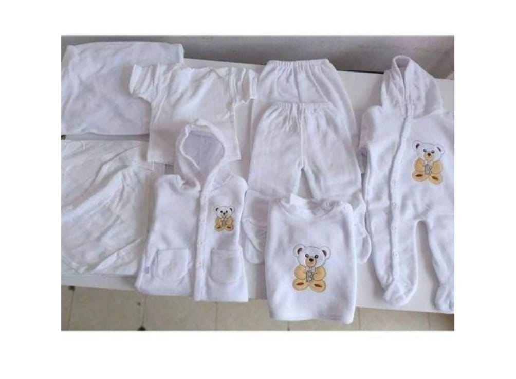 8pc newborn receiving set with baby first clothes