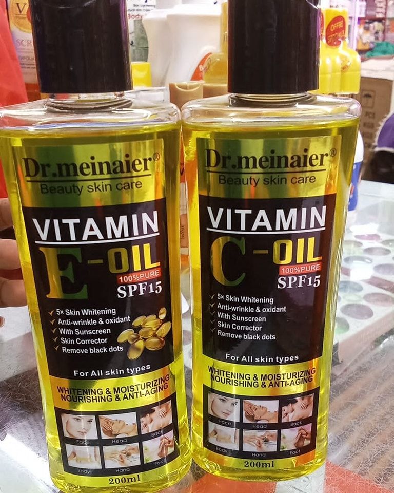 2 Packs DR MEINAIER Vitamin E Oil with spf15 Moisturizing Skin Wound Healing Reducing Skin Itching Antioxidant Anti-aging Benefits DR MEINAIER Vitamin E Oil with spf15