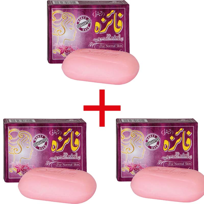 3 Pack Faiza Beauty Soap - 100 gm Whitening Soap, For Bathing, Normal Skin Type Refines Your Beauty & Beautiful Face with Extra Skin Protection No Artificial Fragrances