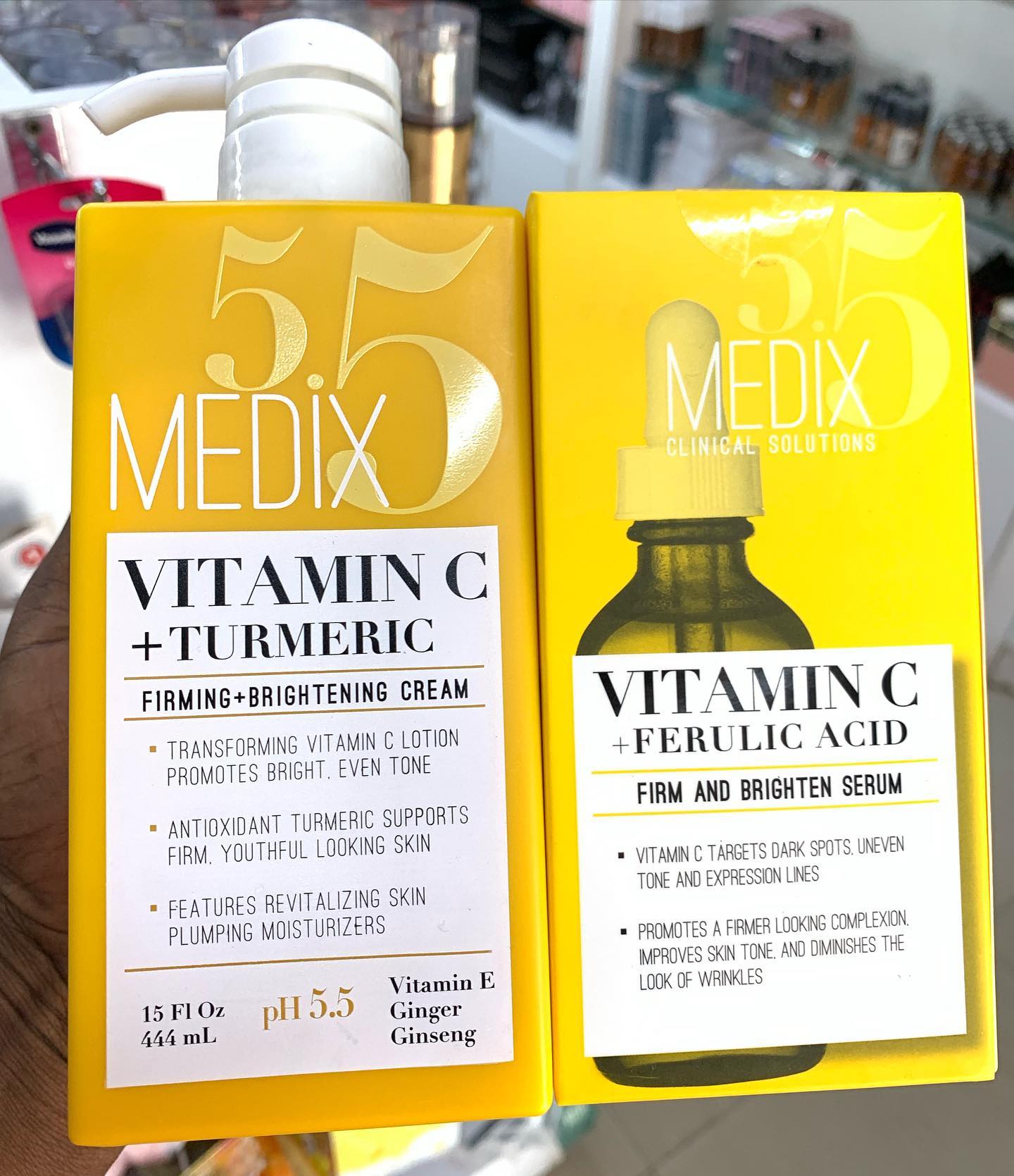 3 Pack Medix 5.5 Vitamin C Set - Cream + Lotion + Oil  Face & Body  Moisturizer | Anti Aging Skin Care Firming & Brightening, Dimishes Look Of Uneven Skin Tone Age Spot & Sun Damaged Dry Skin 3 in 1