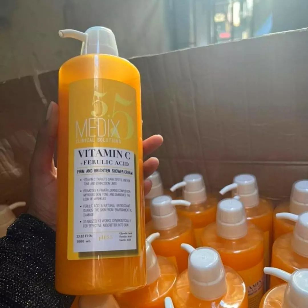 MEDIX 5.5 Vitamin C Ferulic Acid Shower Cream 1000ml Brightening Antioxidant Protection Hydration More radiant complexion MEDIX 5.5 Vitamin C Ferulic Acid Shower Cream