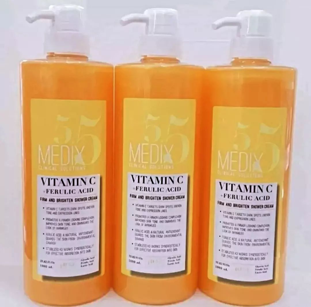 MEDIX 5.5 Vitamin C Ferulic Acid Shower Cream 1000ml Brightening Antioxidant Protection Hydration More radiant complexion MEDIX 5.5 Vitamin C Ferulic Acid Shower Cream