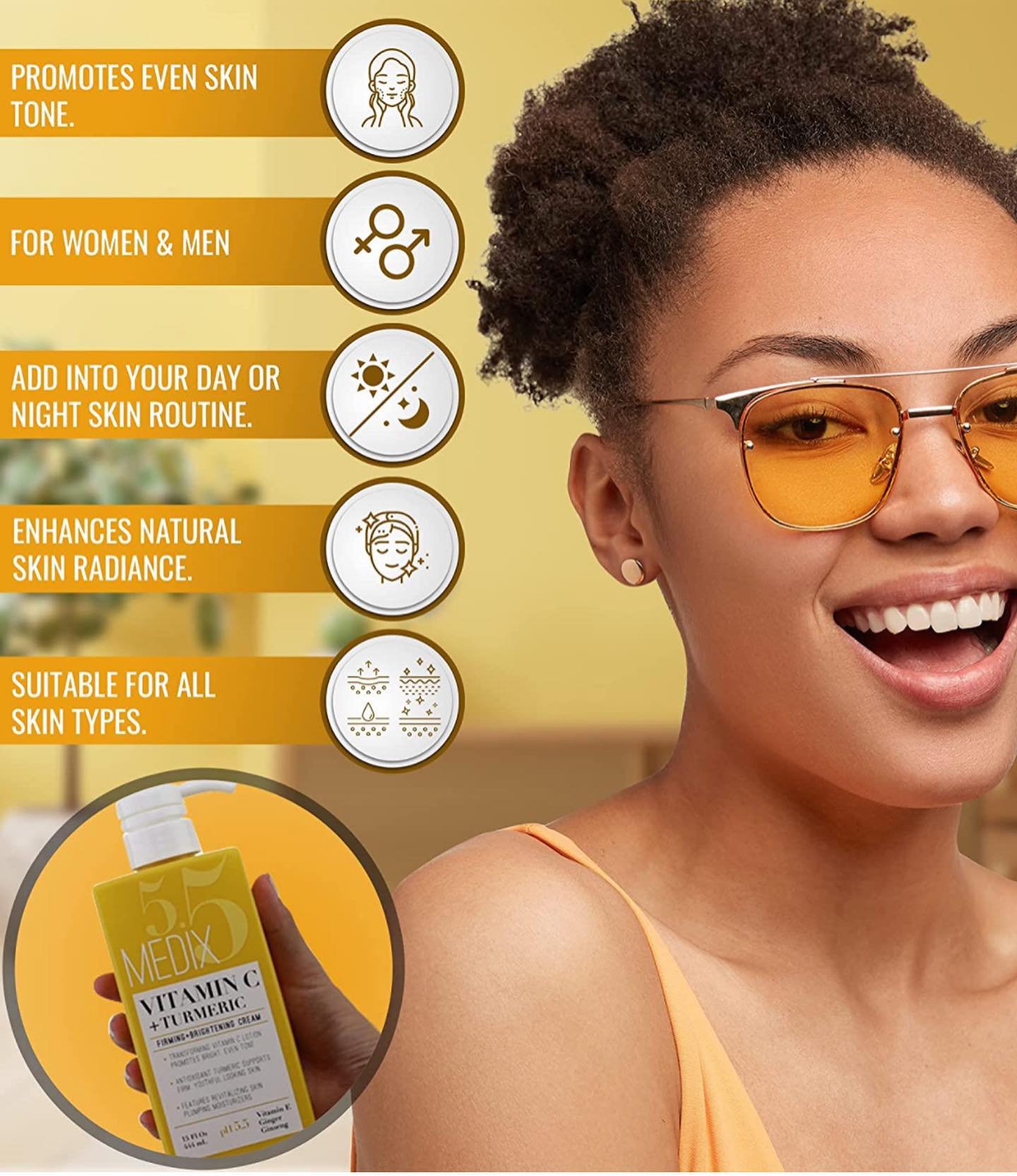 MEDIX 5.5 Vitamin C Ferulic Acid Shower Cream 1000ml Brightening Antioxidant Protection Hydration More radiant complexion MEDIX 5.5 Vitamin C Ferulic Acid Shower Cream