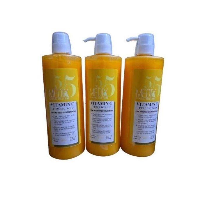 MEDIX 5.5 Vitamin C Ferulic Acid Shower Cream 1000ml Brightening Antioxidant Protection Hydration More radiant complexion MEDIX 5.5 Vitamin C Ferulic Acid Shower Cream