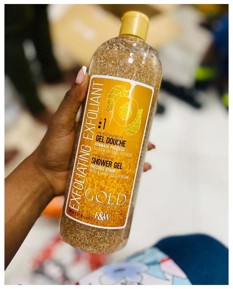 Fair and White Gold Exfoliating Shower Gel Exfoliates and Cleanses skin, Leaving it Radiant and Even-Tone Get Beautiful, Soft Skin Like Never Before Body Wash