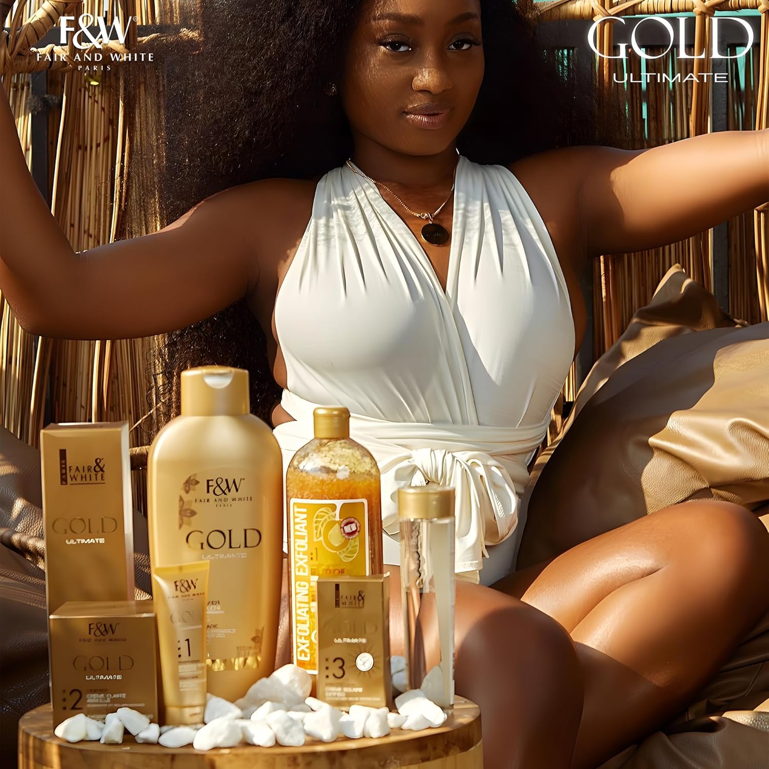 Fair and White Gold Exfoliating Shower Gel Exfoliates and Cleanses skin, Leaving it Radiant and Even-Tone Get Beautiful, Soft Skin Like Never Before Body Wash