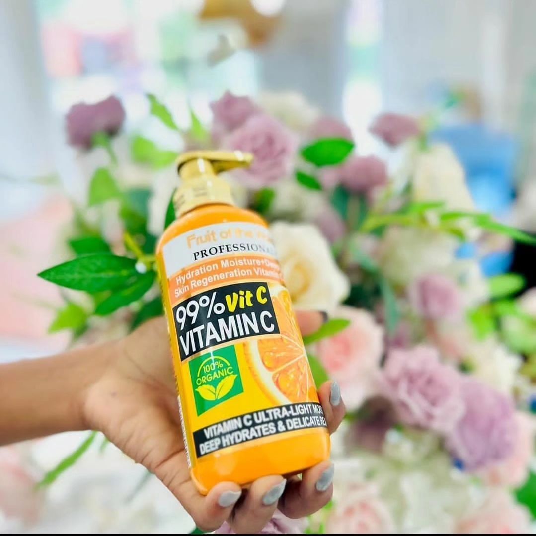 Fruit Of Wokali Body Lotion Professional Care 99% Vitamin Lotion Body Nourishing Skin Care Anti-Aging Cream & Moisturizer Non-Fragrance, Non - Alcoholic, color free, Paraben-Free