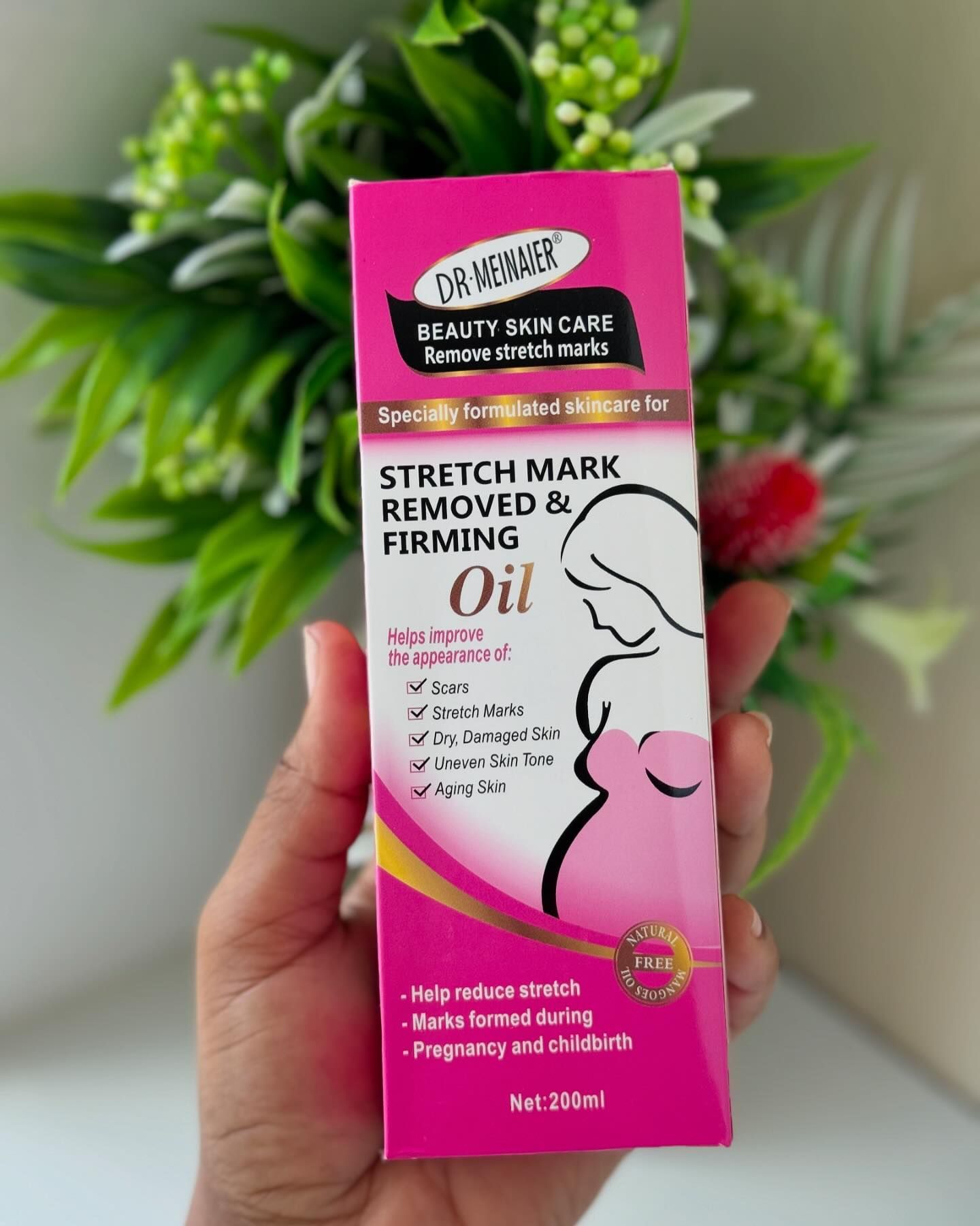 DR MEINAIER Stretch Mark Remover & Firming Oil - 200ml Removes Stretch Marks Evens Out The Skin Tone Removes Pregnancy Marks Prevent Skin Aging 200ml