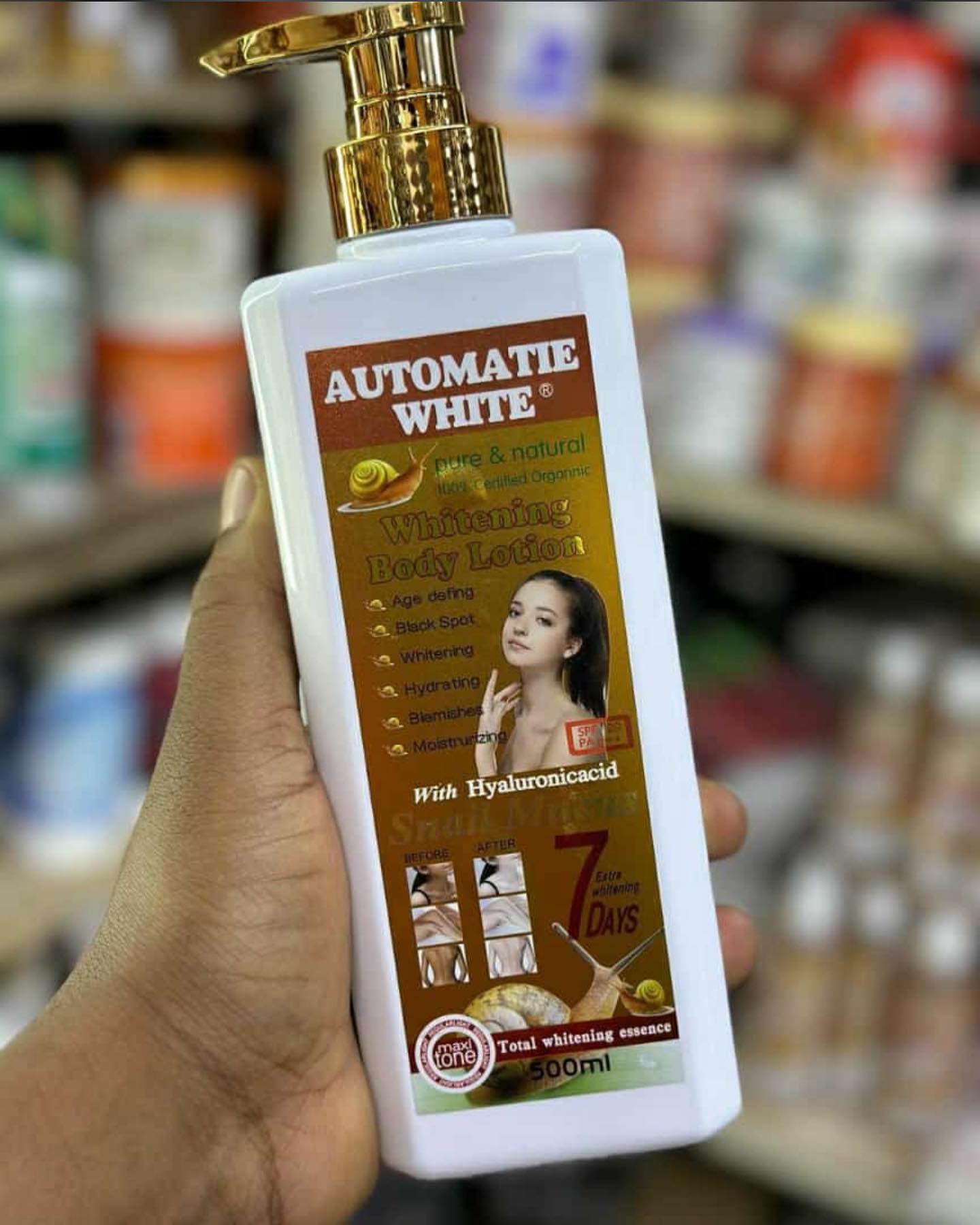 Automate White Whitening Body Lotion Enhanced Skin Brightness Hydration and Moisturization Improved Skin Texture Long-Lasting Results Personal Care SKin Care Body Lotion 500ml