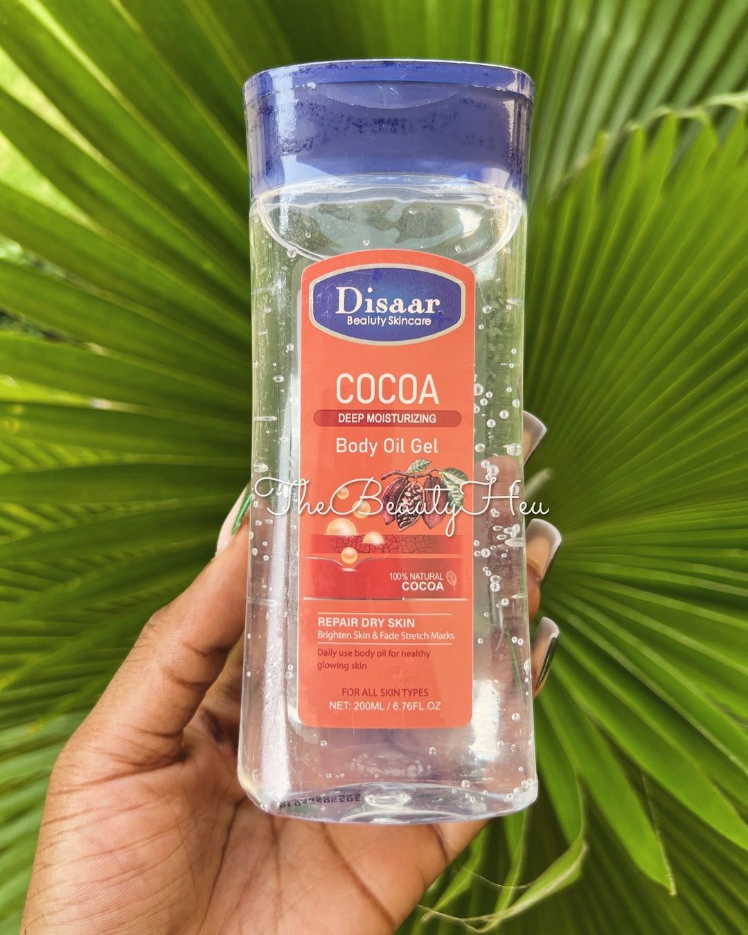 Disaar Cocoa Deep Moisturizing Body Oil Gel - 200ml Revives Dry and Dull-Looking Skin For a Healthy Glow Revitalize Dry and Dull-looking Skin Pure Cocoa Butter and Replenishing oils