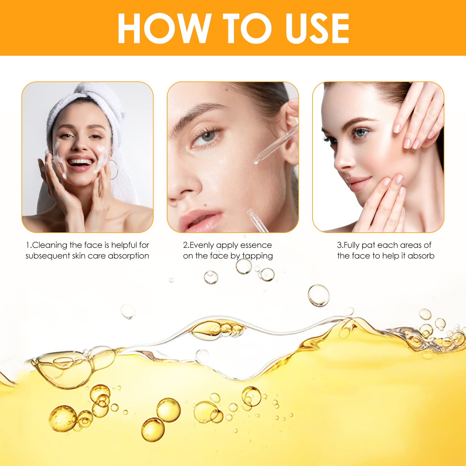 Sadoer Vitamin C Serum Face 30 ml - With Hyaluronic Acid and Vitamin C, Face Serum for All Skin Types, Anti-Ageing Wrinkle Remover and Sun Spot Pigment Spot Remover Face Care Serum