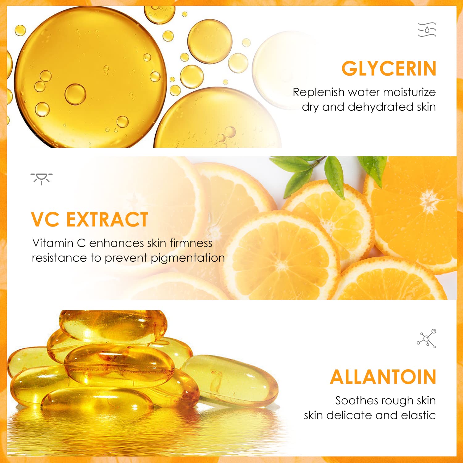 Sadoer Vitamin C Serum Face 30 ml - With Hyaluronic Acid and Vitamin C, Face Serum for All Skin Types, Anti-Ageing Wrinkle Remover and Sun Spot Pigment Spot Remover Face Care Serum