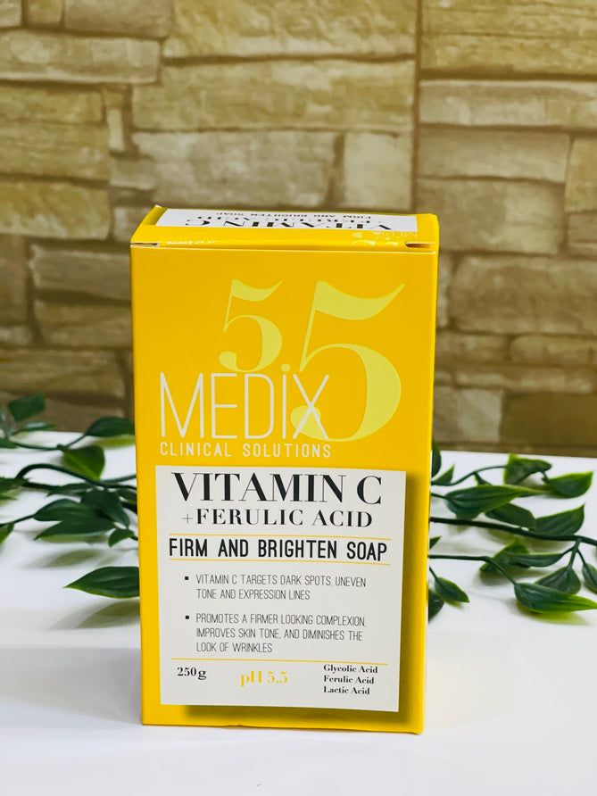 Medix 5.5 Vitamin C and Turmeric Ferulic Acid Soap Vitamin C Brightening  Soap Perfect Combination of Anti-aging Ingredients Turmeric Supports Firm, Youthful Looking Skin