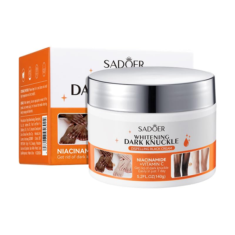 Sadoer Dark Knuckle Whitening Cream,Skin Body Bleaching For Dark Knees and Elbows,Moisturizing Strong Joint Whitening Cream for Clavicle,Neck,Niacinamide Vitamin C Dark Spot Corrector Remover