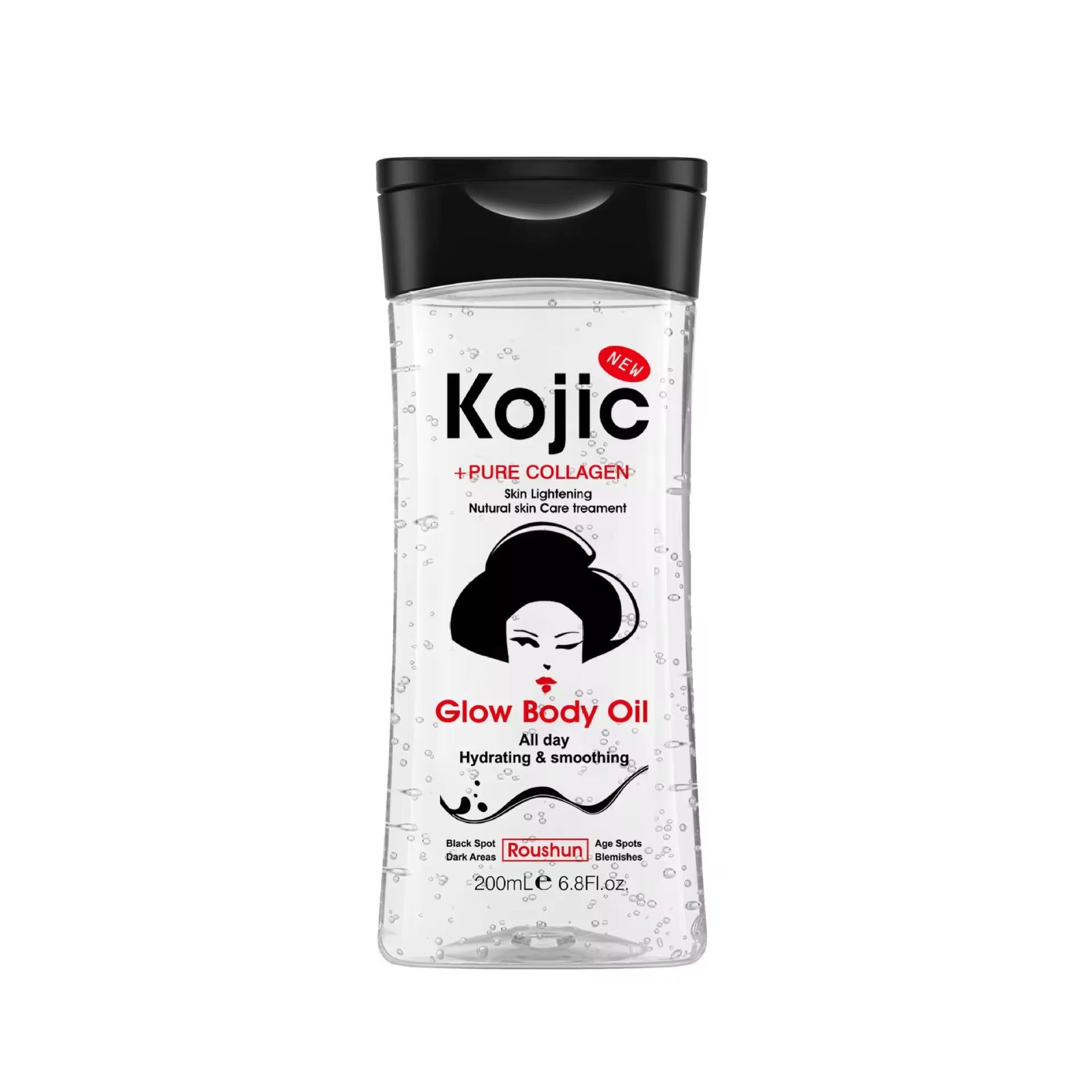 Kojic Pure Collagen Natural After Shower Reduce Dark Spots Improve Dullness Kojic Glow Body Oil Moisturize Exquisite Elastic Brightens Skin Tone Deep Hydration Body Oil 200ml