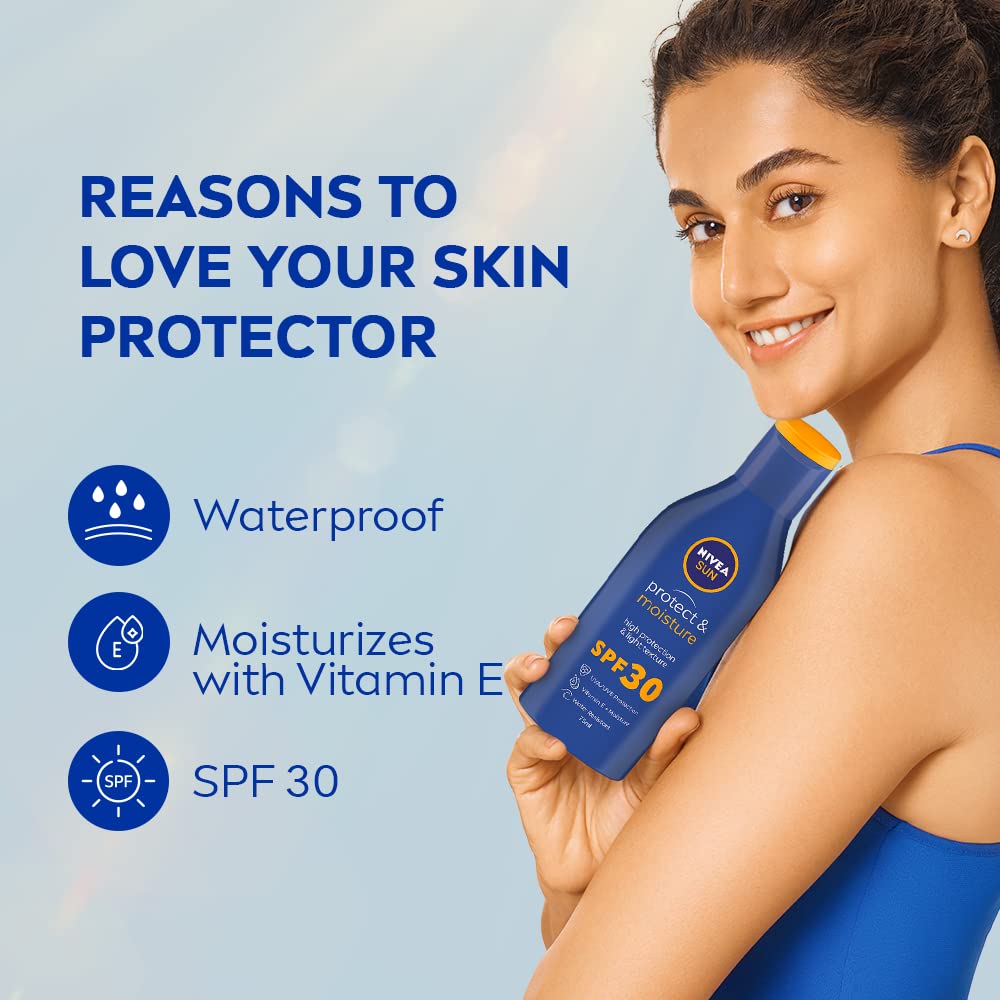 NIVEA Nivea Sun Care Moisturising Lotion Spf 30 75ML UVA and UVB Protection Protects Against Sunburn and Premature Skin Aging 30 Sun Protection Factor (SPF 30)