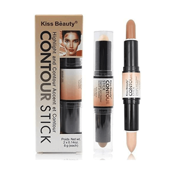 Karite 2-in-1 Highlight + Contour Flawless Stick Set 7g Waterproof Collagen All Skin Types Collagen Essence Stick Creamy Finish  Natural Jojoba Oil and Oxidation Resistant Vitamin E 7g
