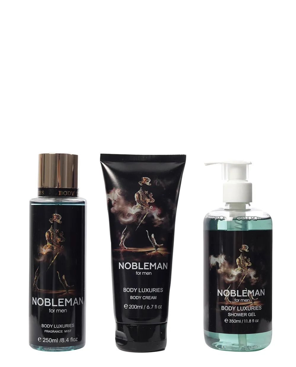 2 Packs Body Luxuries Nobleman For Men Fragrance Body Mist 250ml Unisex Romantic Perfume - Long-Lasting, Non-Irritating, Multi-Purpose Spray Unisex Body Mist Signature Collections