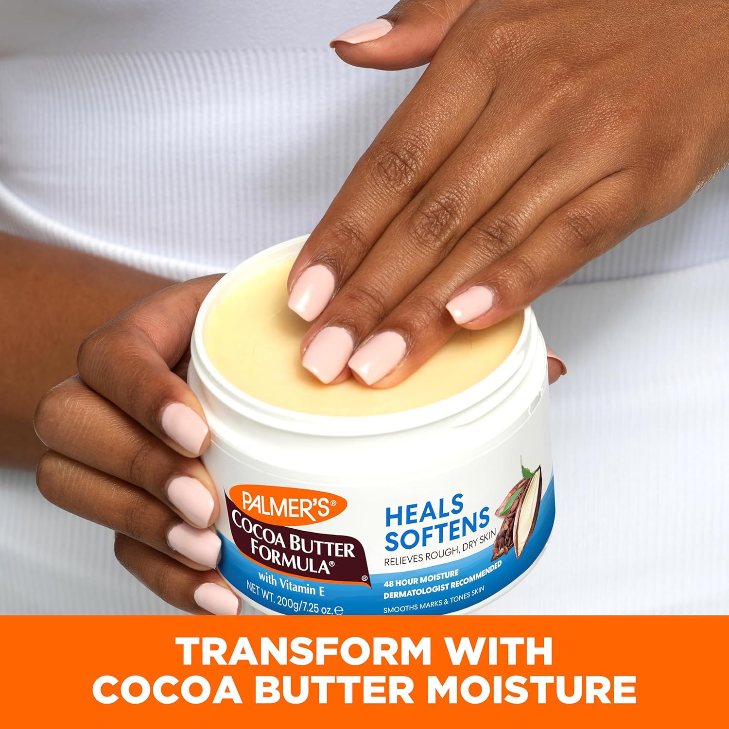 Palmer's Cocoa Butter Cream Formula Daily Skin Therapy Solid Cream with Vitamin E, Body Moisturizer for Extremely Dry Skin, Softens and Soothes, 7.25 Ounces, (Pack of 1)