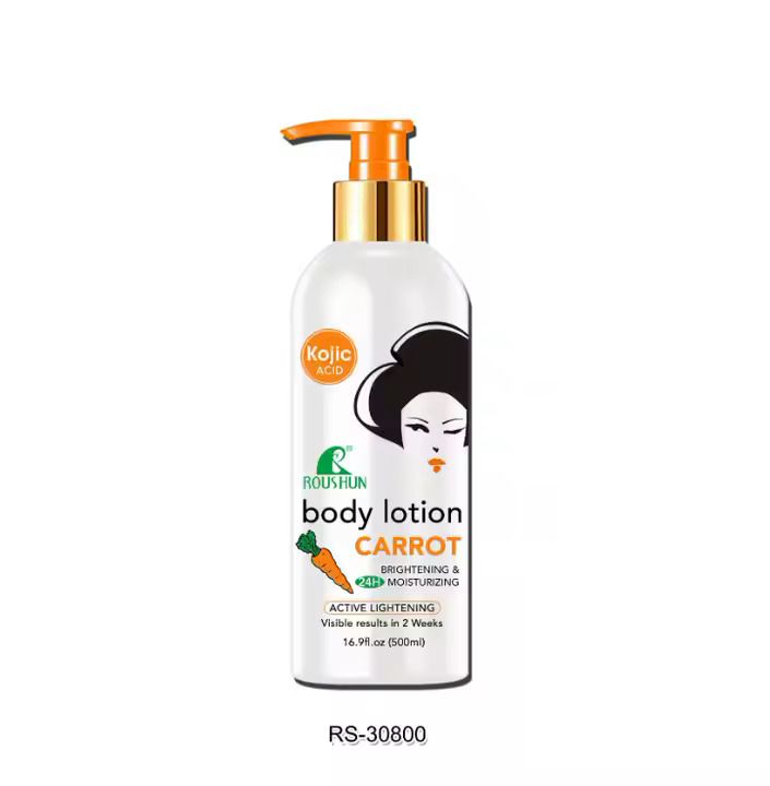 ROUSHUN Carrot Body Lotion 500ml Moisten Whiten Nourish For All Skin Moisturizer, Whitening, Nourishing, Lightening Whitening Moisturizing Smoothing Skin Care Body Lotion