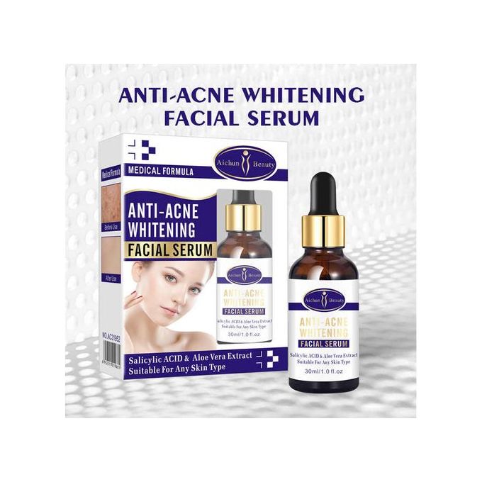 Aichun Beauty Anti-acne Whitening Serum Face Serum Medical Formula, 30ml Anti-Acne Whitening Brightening Anti-aging Skin Care Face Serum Anti Acne 3-ml