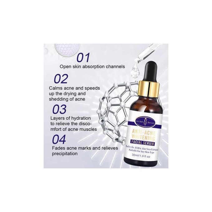 Aichun Beauty Anti-acne Whitening Serum Face Serum Medical Formula, 30ml Anti-Acne Whitening Brightening Anti-aging Skin Care Face Serum Anti Acne 3-ml
