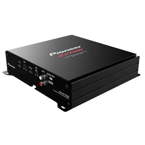 Pioneer 500w Car Amplifier GM-E7002 Pioneer 2 Channel Bridgeable Amplifier with Bass Boost Class AB 4 Ohms Speaker Resistance Bass Boost Controller Car Audio Car Amplifiers