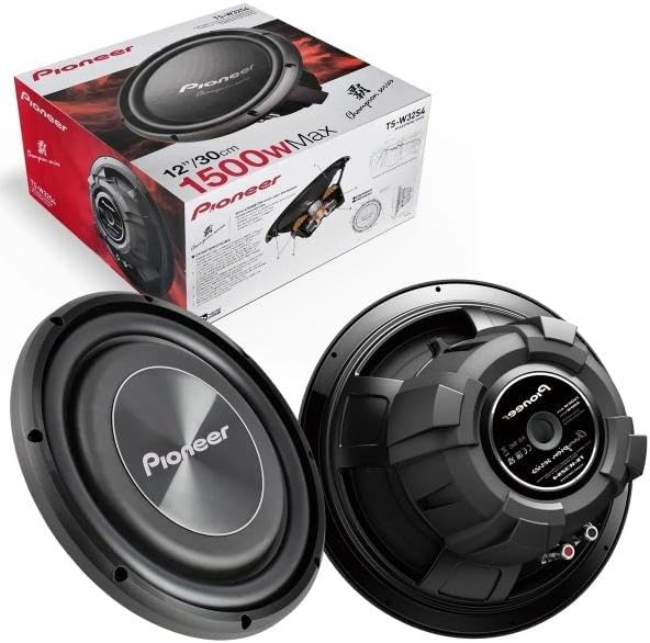 Pioneer TS-W32S4 12" Single Voice Coil 4 Ohm Component Subwoofer 1,500 Watts Max / 400 Watts RMS Flush Mount Surround Sound RMS400 W GRADE Champion Series Car Audio Car Amplifiers Car Speaker