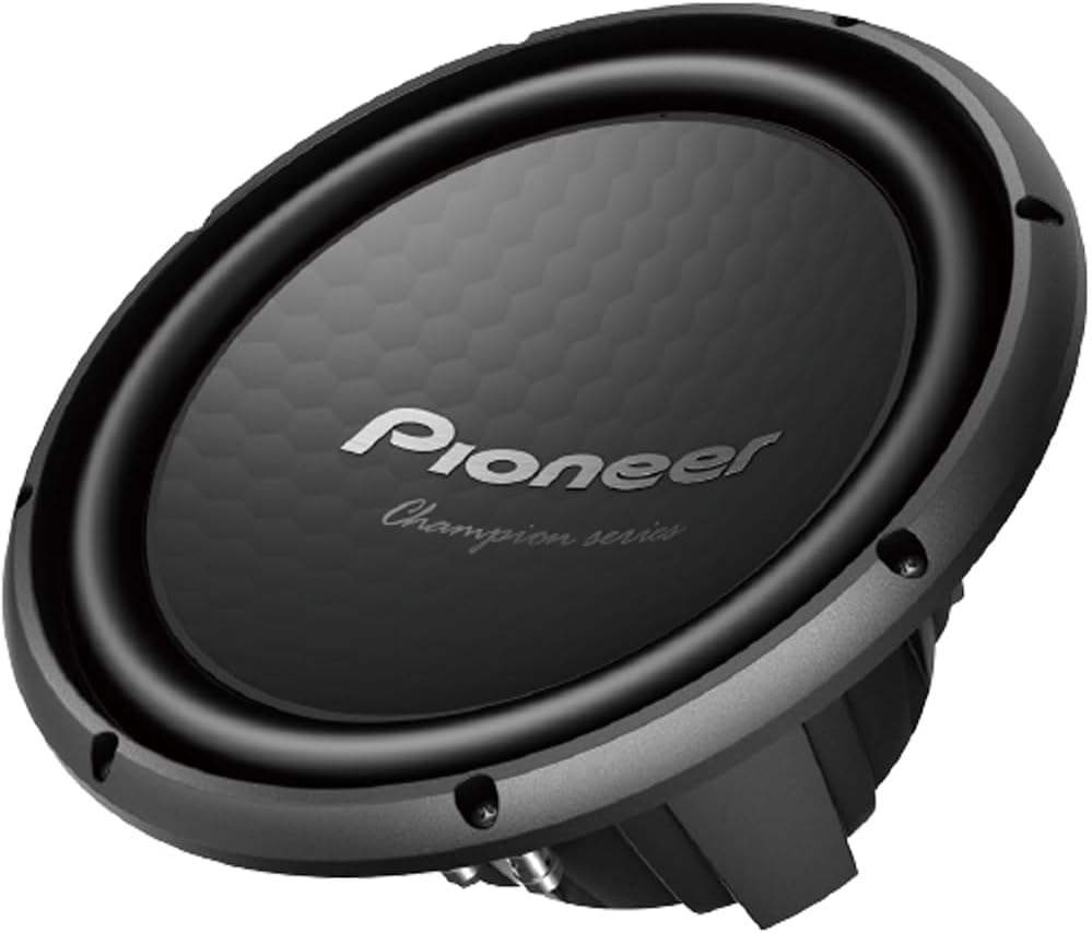 Pioneer TS-W32S4 12" Single Voice Coil 4 Ohm Component Subwoofer 1,500 Watts Max / 400 Watts RMS Flush Mount Surround Sound RMS400 W GRADE Champion Series Car Audio Car Amplifiers Car Speaker
