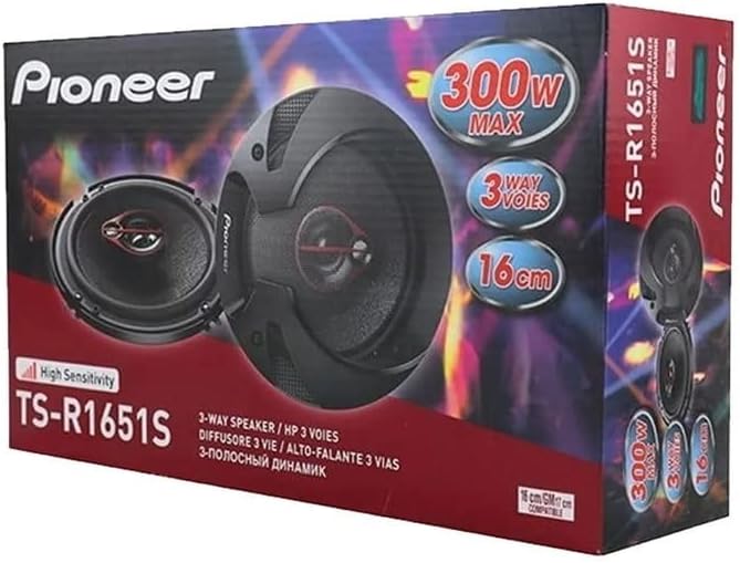 Pioneer 6″ Door Speakers 300W TS-R1651S  Pioneer - PuLG 6 1/2 Car Horns 300w 3 Way TS-R1651S Pioneer For Surround Sound Systems, For Music Players Car Amplifiers Car Audio