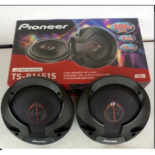 Pioneer 6″ Door Speakers 300W TS-R1651S  Pioneer - PuLG 6 1/2 Car Horns 300w 3 Way TS-R1651S Pioneer For Surround Sound Systems, For Music Players Car Amplifiers Car Audio