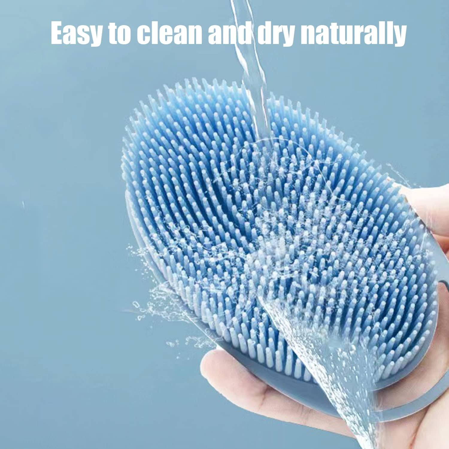Silicone Body Scrubber, Silicone Loofah Double-Sided Body Brush,Silicone Shower Scrubber and Scalp Massager Shampoo Brush for Sensitive Kids Women Men All Kinds of Skin (Assorted Colours)