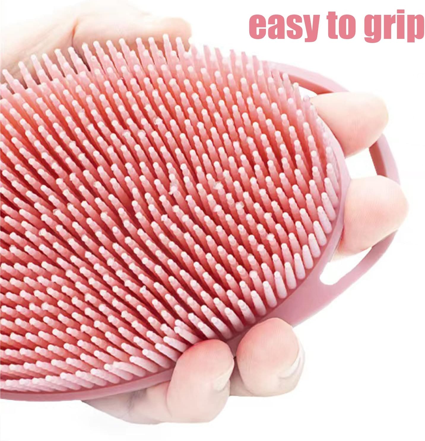 Silicone Body Scrubber, Silicone Loofah Double-Sided Body Brush,Silicone Shower Scrubber and Scalp Massager Shampoo Brush for Sensitive Kids Women Men All Kinds of Skin (Assorted Colours)