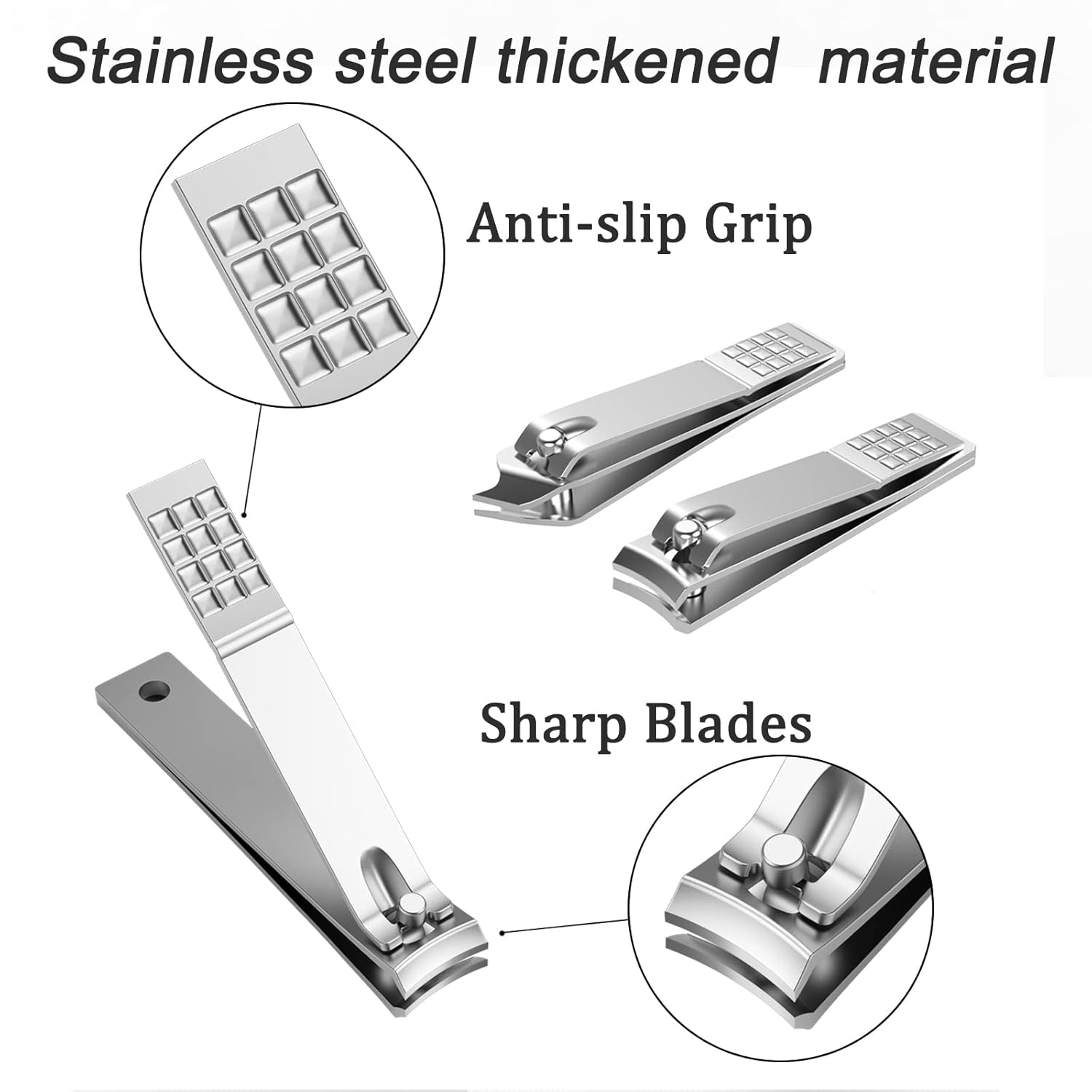 Cater Manicure, Nail Clippers Set of 12Pcs, Professional Grooming Kit, Nail Tools with Luxurious Travel Case (12)  Toenail Clipper, Nail Clipper, Diagonal Nail Clipper, Multi-purpose Scissor etc