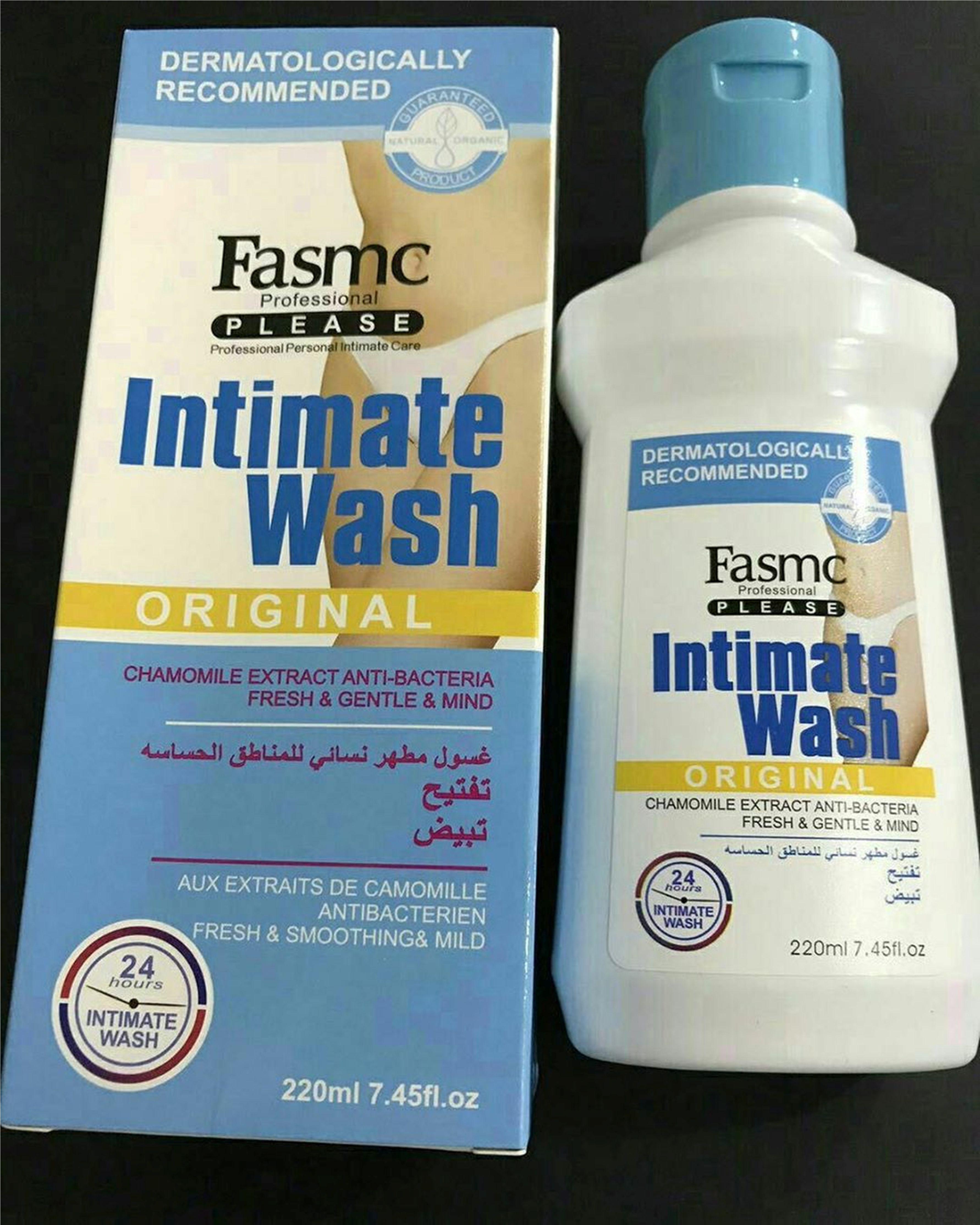 Fasmc Intimate Femine Wash Dermatological Recommended Intimate Wash pH-Balanced Formula Prevents Irritation and Odors Gentle Cleansing Action Feminine Washes