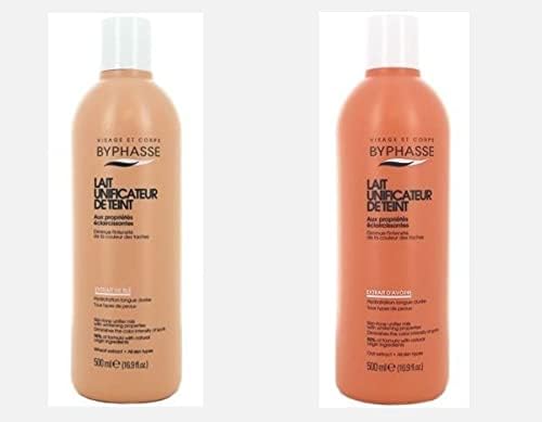 Byphasse Unifying Milk with Brightening Properties, Wheat Extract, Cream, 500ml Brightens, Brightens and Evens The Complexion Long-lasting Hydration Cleanser