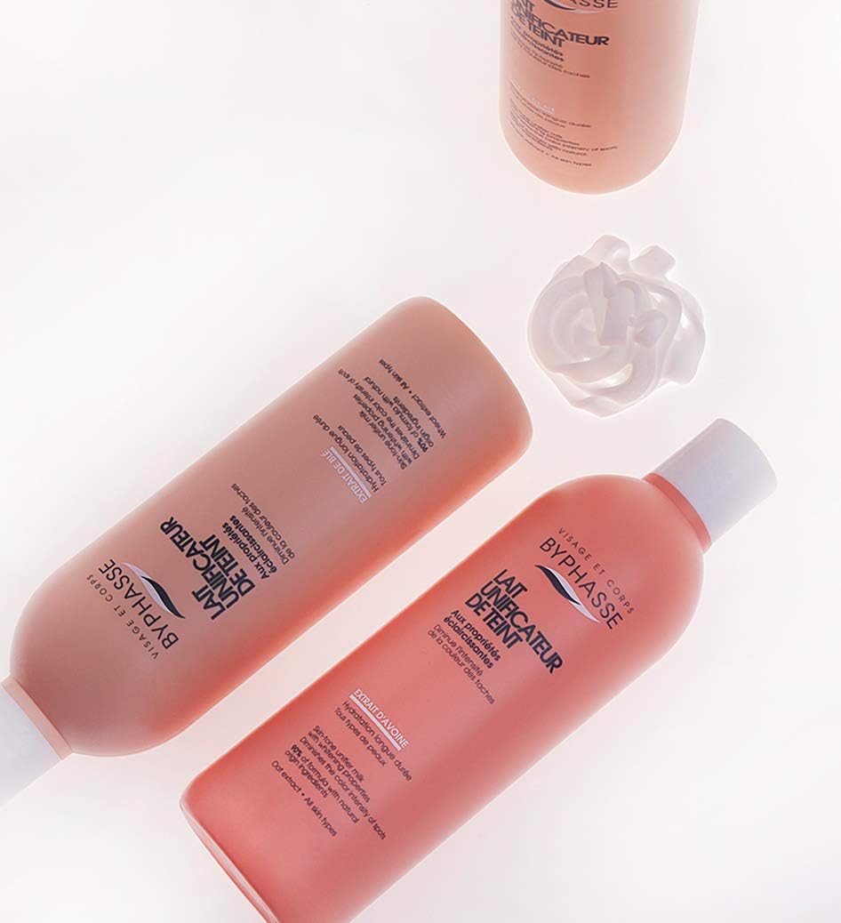 Byphasse Unifying Milk with Brightening Properties, Wheat Extract, Cream, 500ml Brightens, Brightens and Evens The Complexion Long-lasting Hydration Cleanser